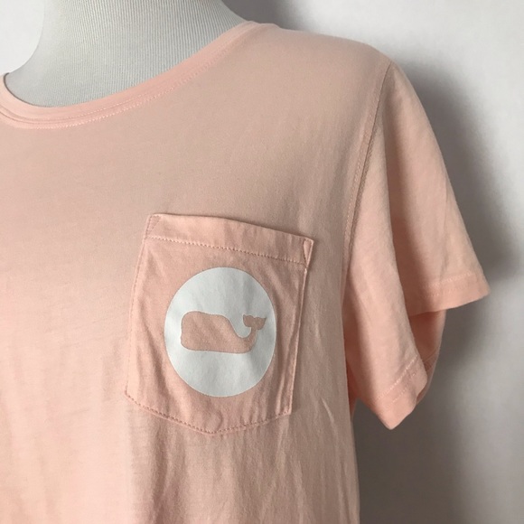 🎁 Vineyard Vines Orange Round Neck Size Medium Women’s T shirt - Picture 3 of 5